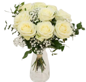 bukiet białe róże z dostawa poczta, kwiatowa dostawa w całej Polsce kwiaciarnia online