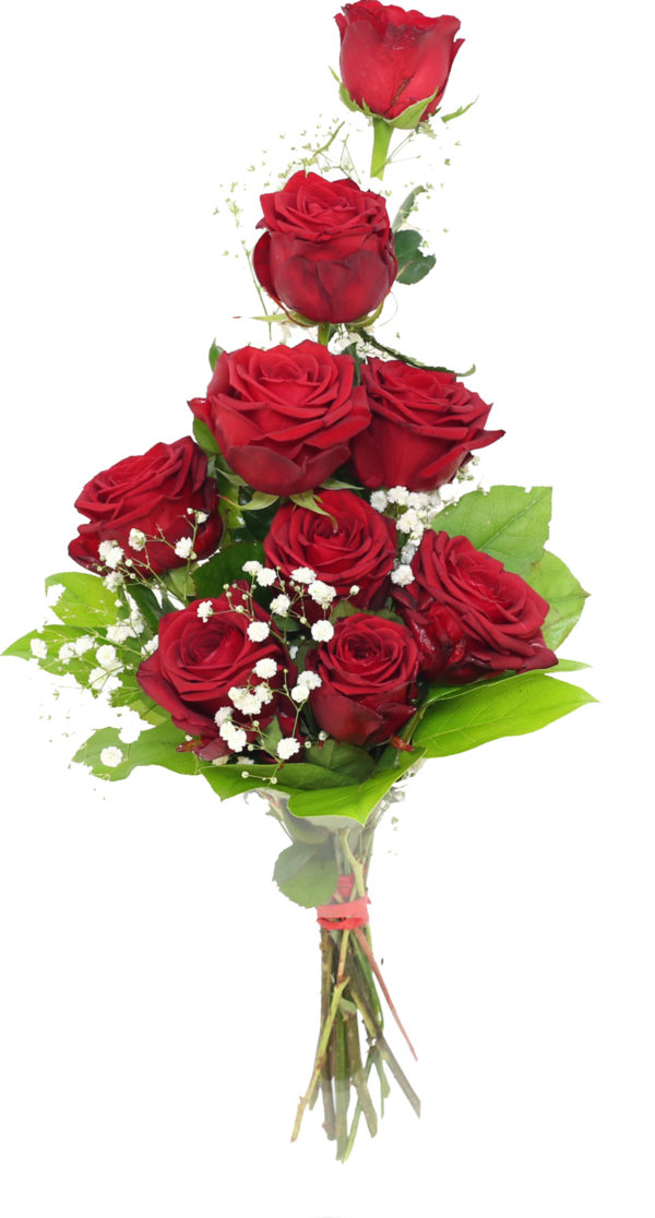 bukiet 9 róż czerwonych, z kwiaciarni online dostarczone pocztą florystyczną za 0 zł