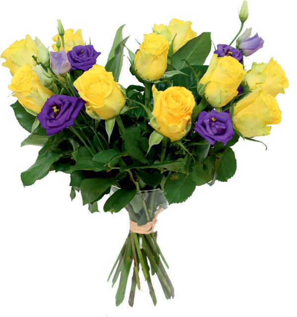 bukiet róż żółtych z dostawą pocztą, kwiatowa wysyłka do domu