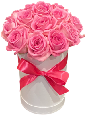 Róże w pudełku dostawa kwiaty w pudełku na urodziny, florystyczna poczta, kwiatowa dostawa Szczecin