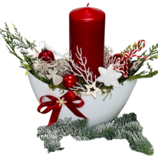 stroik Bożonarodzeniowy z dostawą poczta, kwiatowa wysyłka kup na prezent pod choinkę i wyślij pocztą