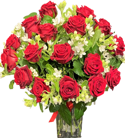 bukiet czerwonych róż, florystyczna poczta, kwiatowa Szczecin dostawa do domu