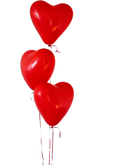 balony czerwony w serca z helem