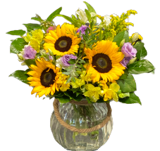 bukiet ze słoneczników z dostawą do domu florystyczna poczta, kwiatowa dostawa ogólnopolska kwiaciarnia internetowa