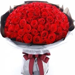 bukiet róże czerwone 51 sztuk dostawa do domu, poczta z różami kwiatowa dostawa